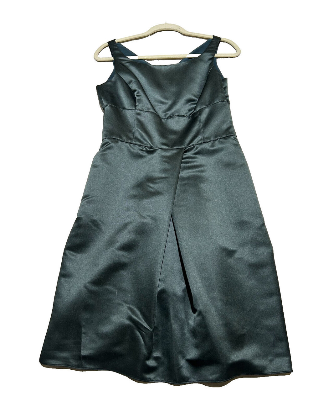 Vintage Satin Armani Collezioni Green Mini Dress SizeUS 6 / IT 42